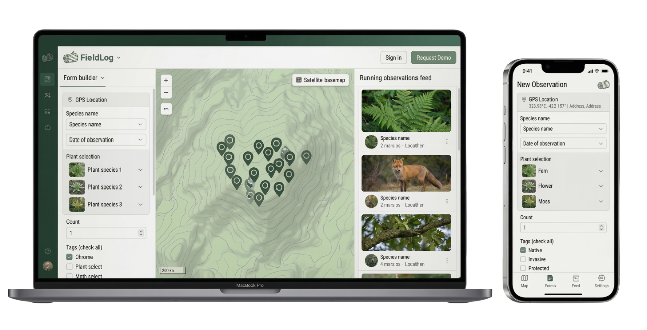 FieldLog product preview